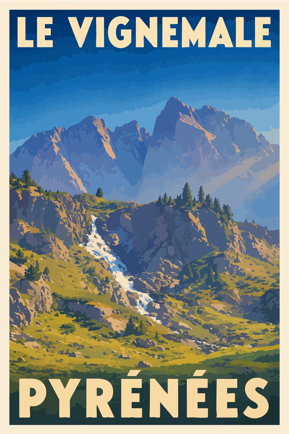 Affiche réalisée : Le Vignemale, Pyrénées